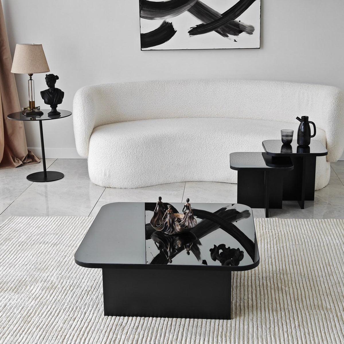 Jazz Sofatisch - Schwarz
 Rauch in Schwarz / Rauch präsentiert im Onlineshop von KAQTU Design AG. Couchtisch ist von Hanah Home