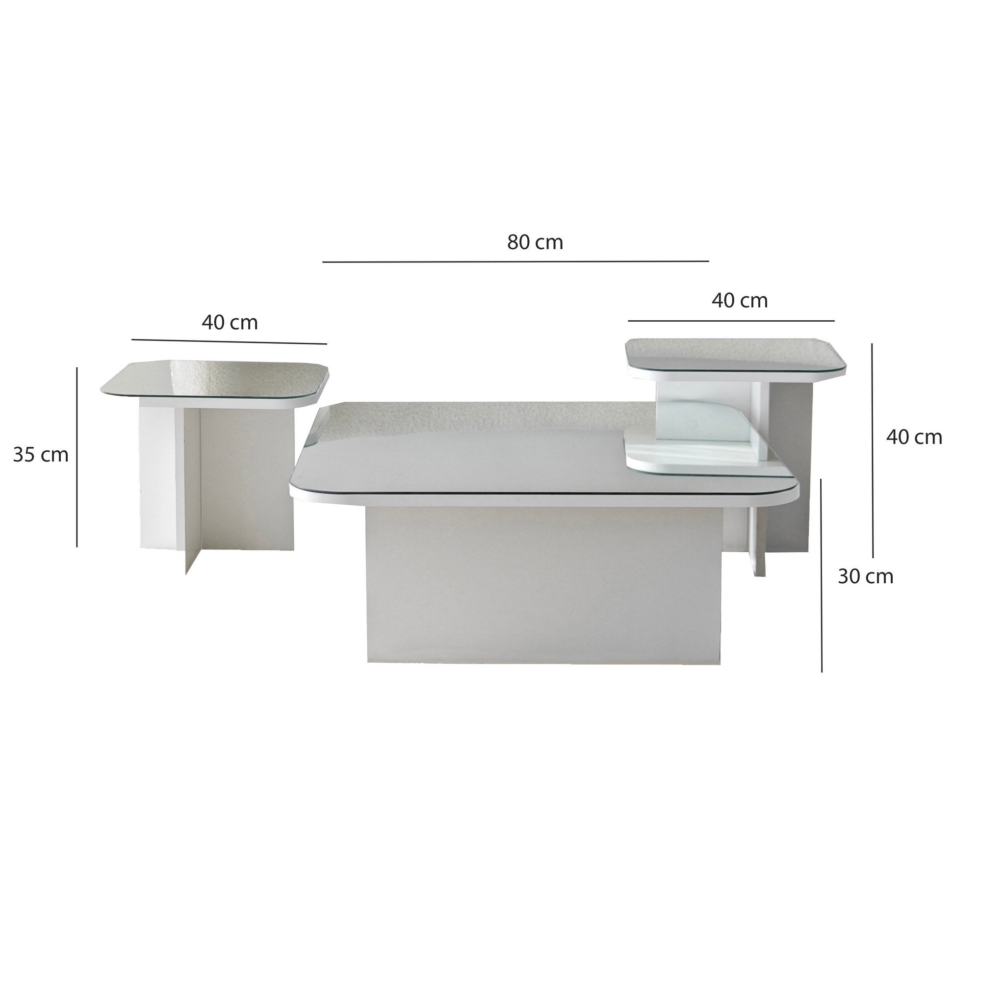 Jazz - White in Weiss präsentiert im Onlineshop von KAQTU Design AG. Beistelltisch ist von Hanah Home
