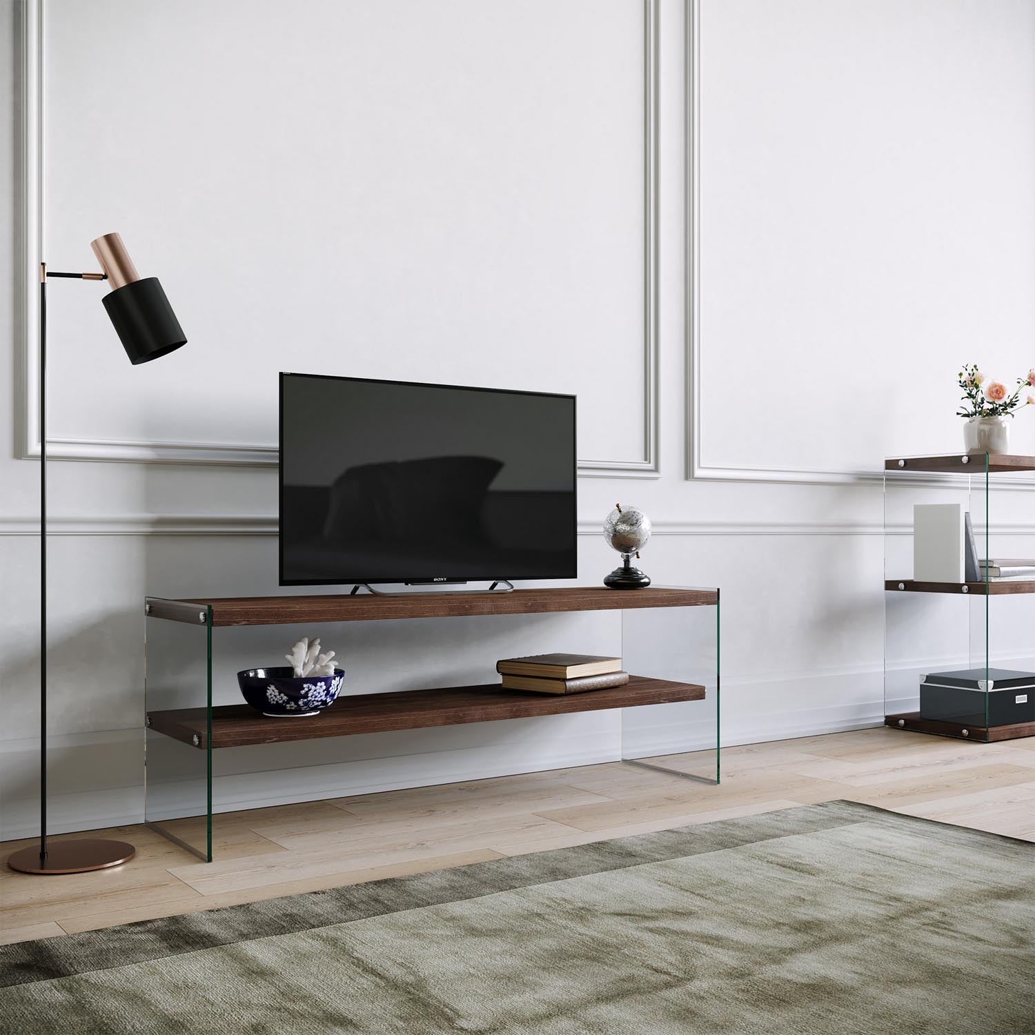 TV1003 in Walnuss präsentiert im Onlineshop von KAQTU Design AG. Sideboard ist von Hanah Home