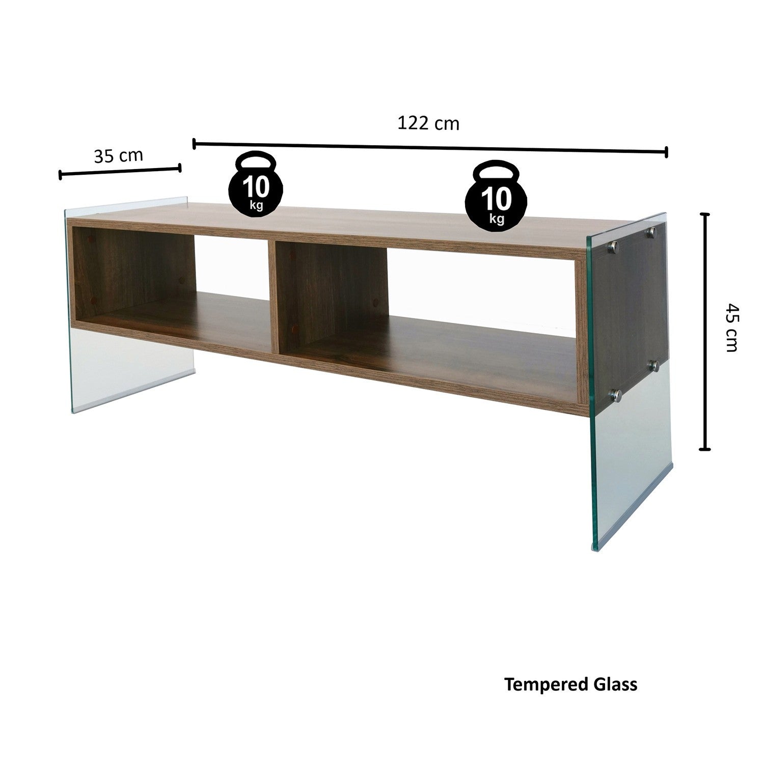 TV404 in Walnuss präsentiert im Onlineshop von KAQTU Design AG. Sideboard ist von Hanah Home