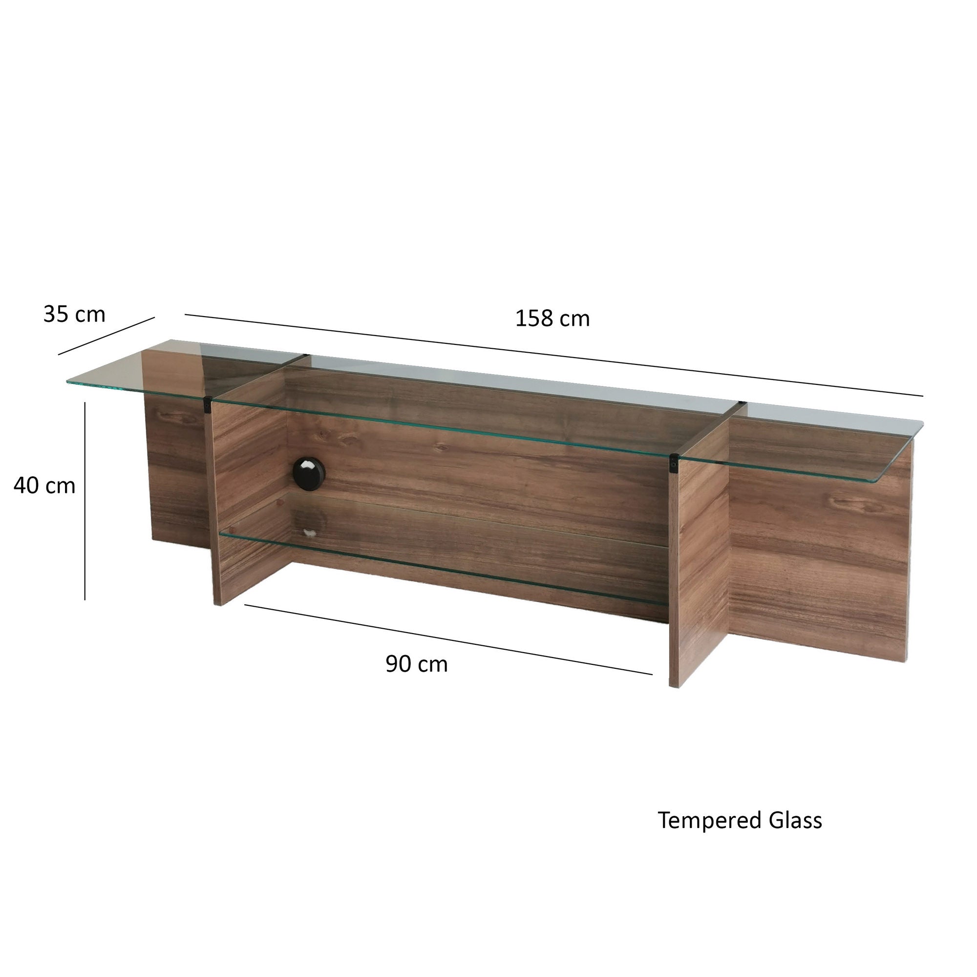 Escape TV - Walnut in Walnuss präsentiert im Onlineshop von KAQTU Design AG. Sideboard ist von Hanah Home