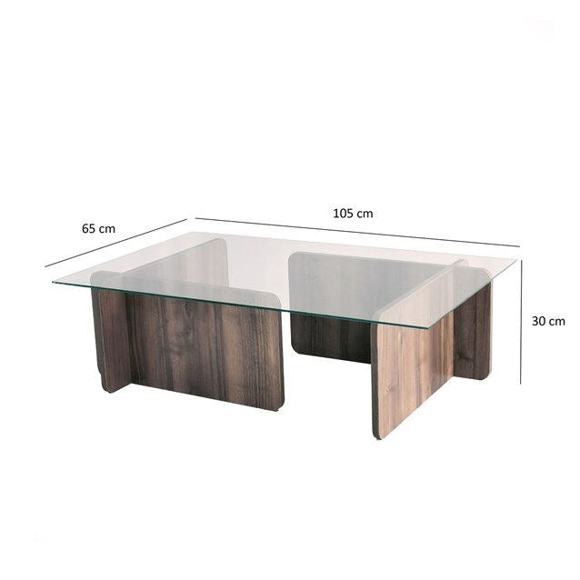 Escape in Walnuss präsentiert im Onlineshop von KAQTU Design AG. Beistelltisch ist von Hanah Home