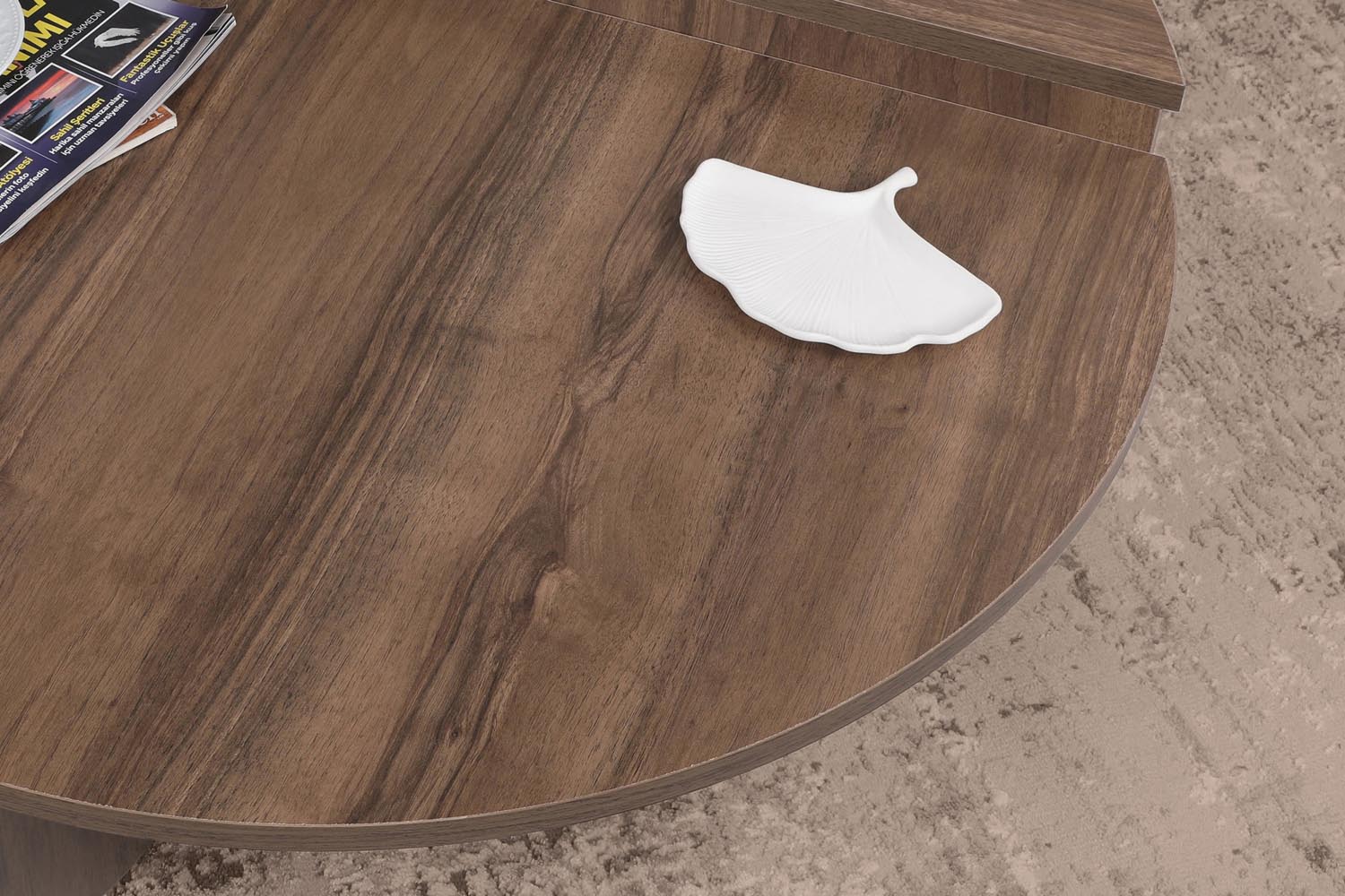 Podium - Walnut in Walnuss präsentiert im Onlineshop von KAQTU Design AG. Beistelltisch ist von Hanah Home