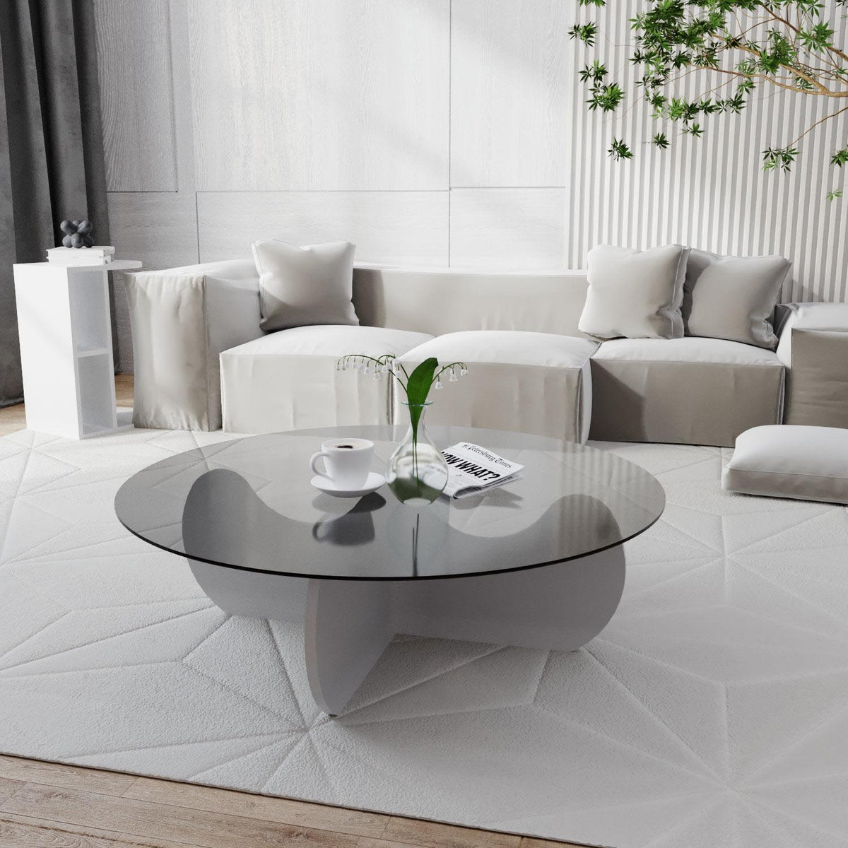 Himalayas Sofatisch - Weiss in Weiss präsentiert im Onlineshop von KAQTU Design AG. Couchtisch ist von Hanah Home