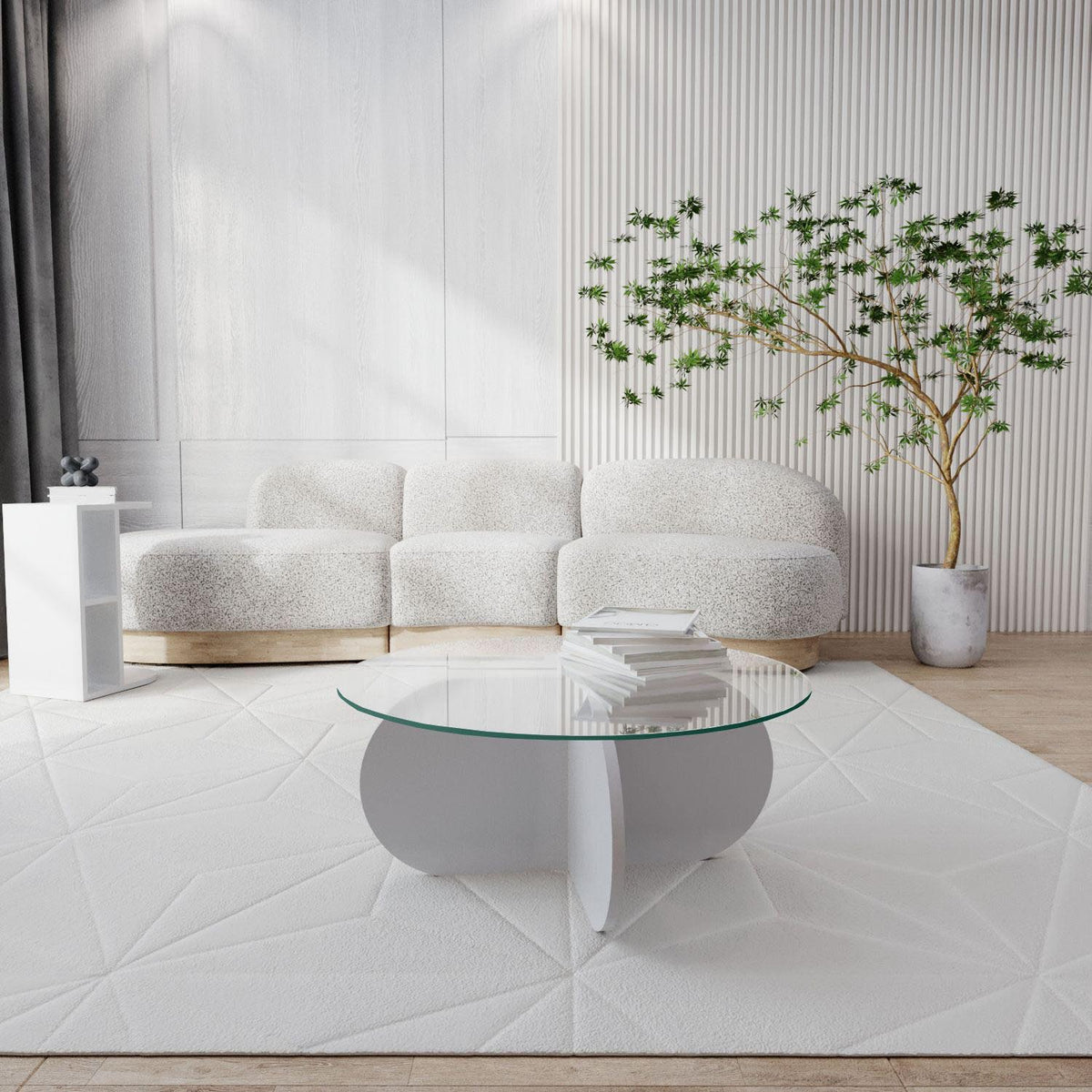 Bubble Sofatisch - Weiss in Weiss präsentiert im Onlineshop von KAQTU Design AG. Couchtisch ist von Hanah Home