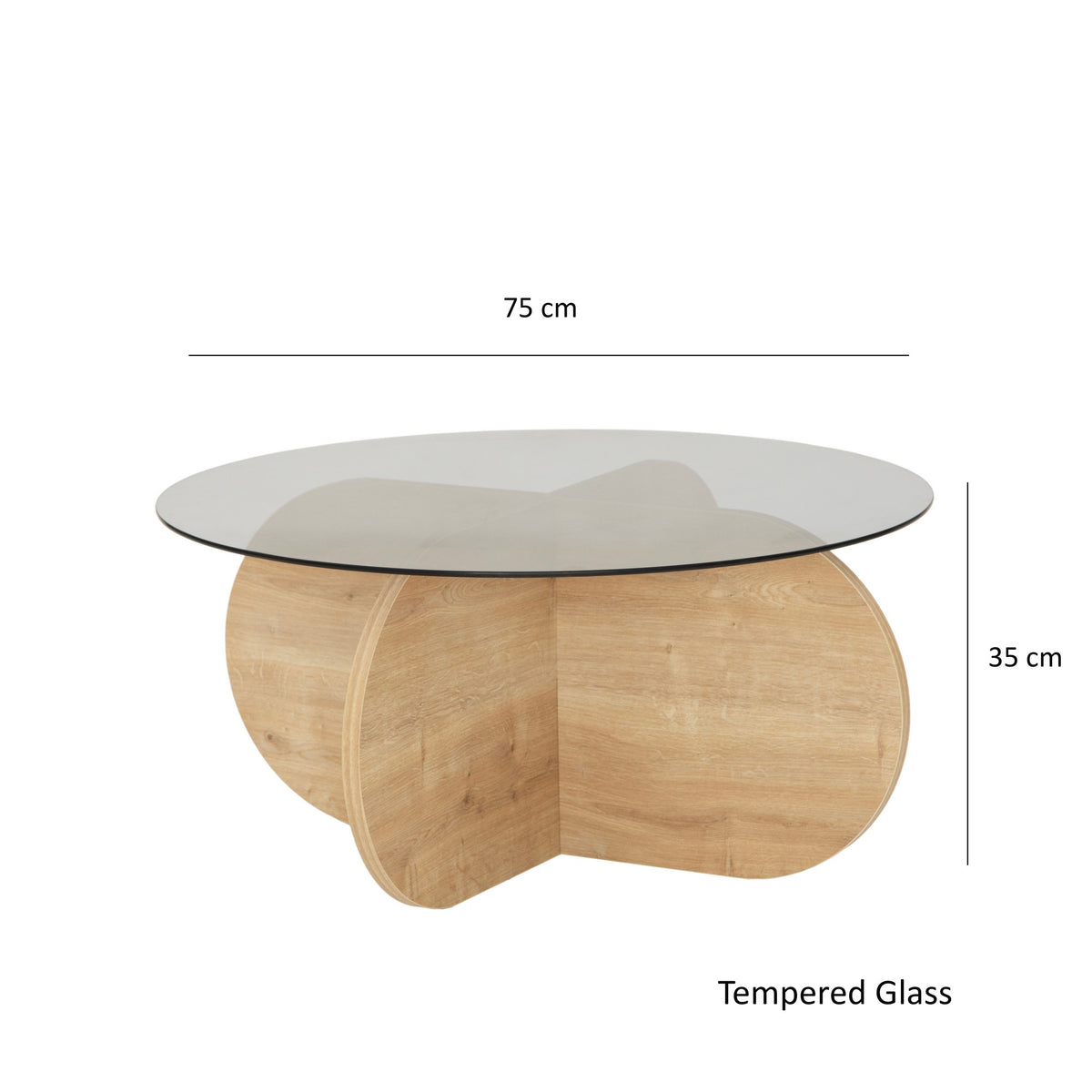 Bubble Sofatisch - Eiche
 Rauch in Eiche / Rauch präsentiert im Onlineshop von KAQTU Design AG. Couchtisch ist von Hanah Home