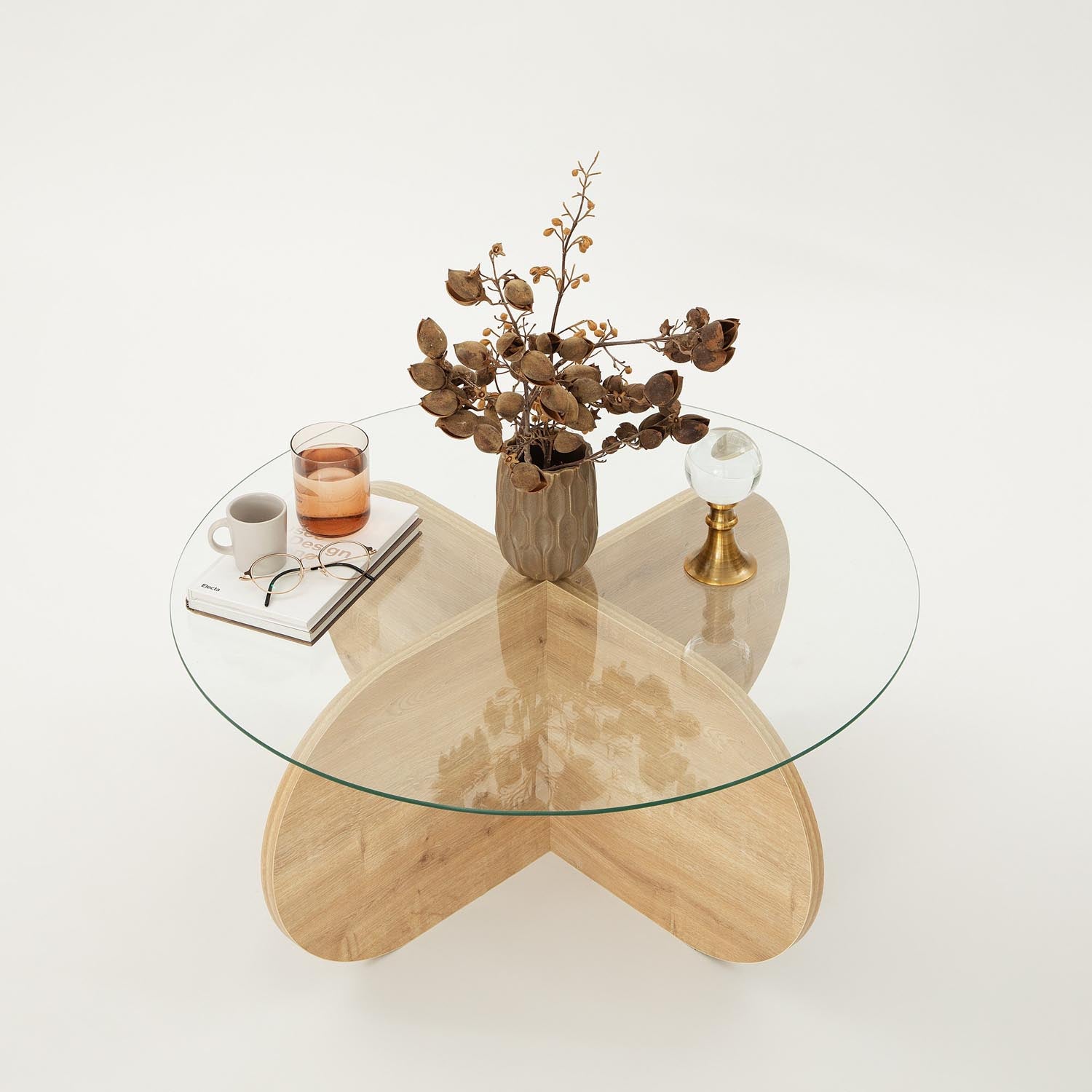 Bubble - Sapphire Oak in Saphir- Eiche präsentiert im Onlineshop von KAQTU Design AG. Beistelltisch ist von Hanah Home