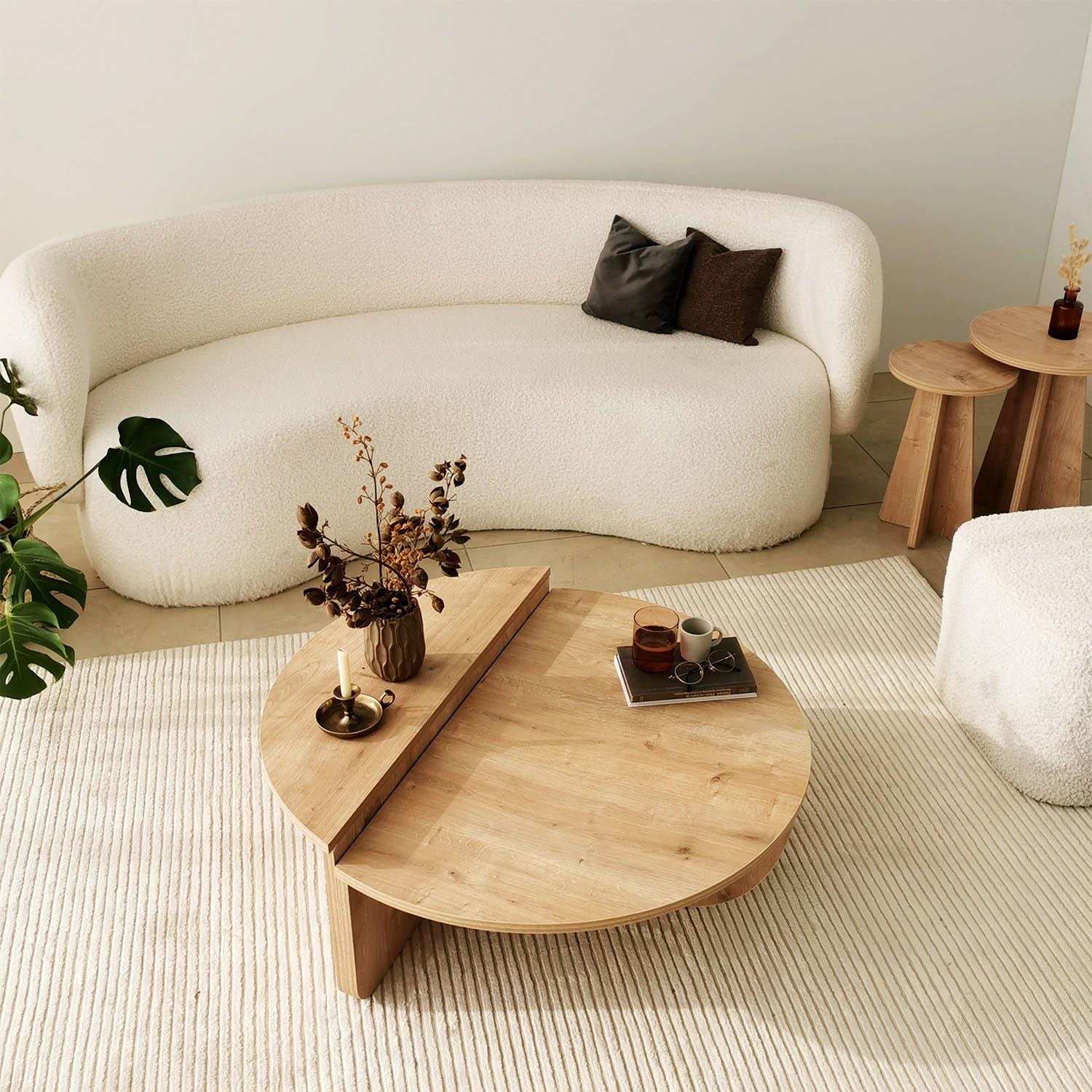 Podium - Sapphire Oak in Saphir- Eiche präsentiert im Onlineshop von KAQTU Design AG. Beistelltisch ist von Hanah Home