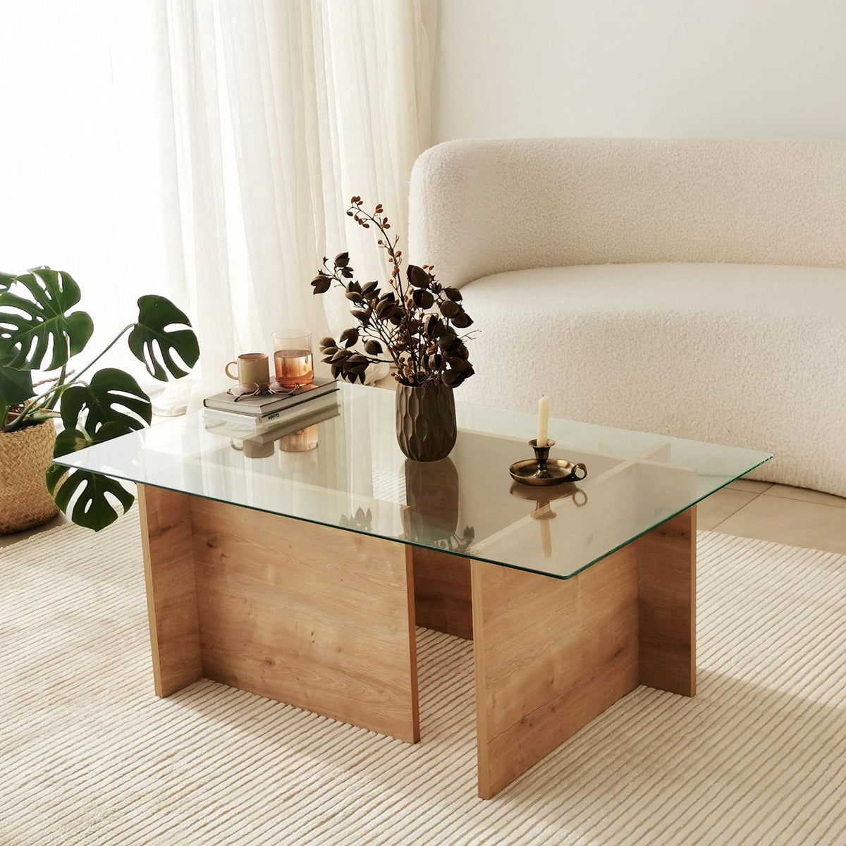 Escape Sofatisch - Saphir- Eiche in Saphir- Eiche präsentiert im Onlineshop von KAQTU Design AG. Couchtisch ist von Hanah Home
