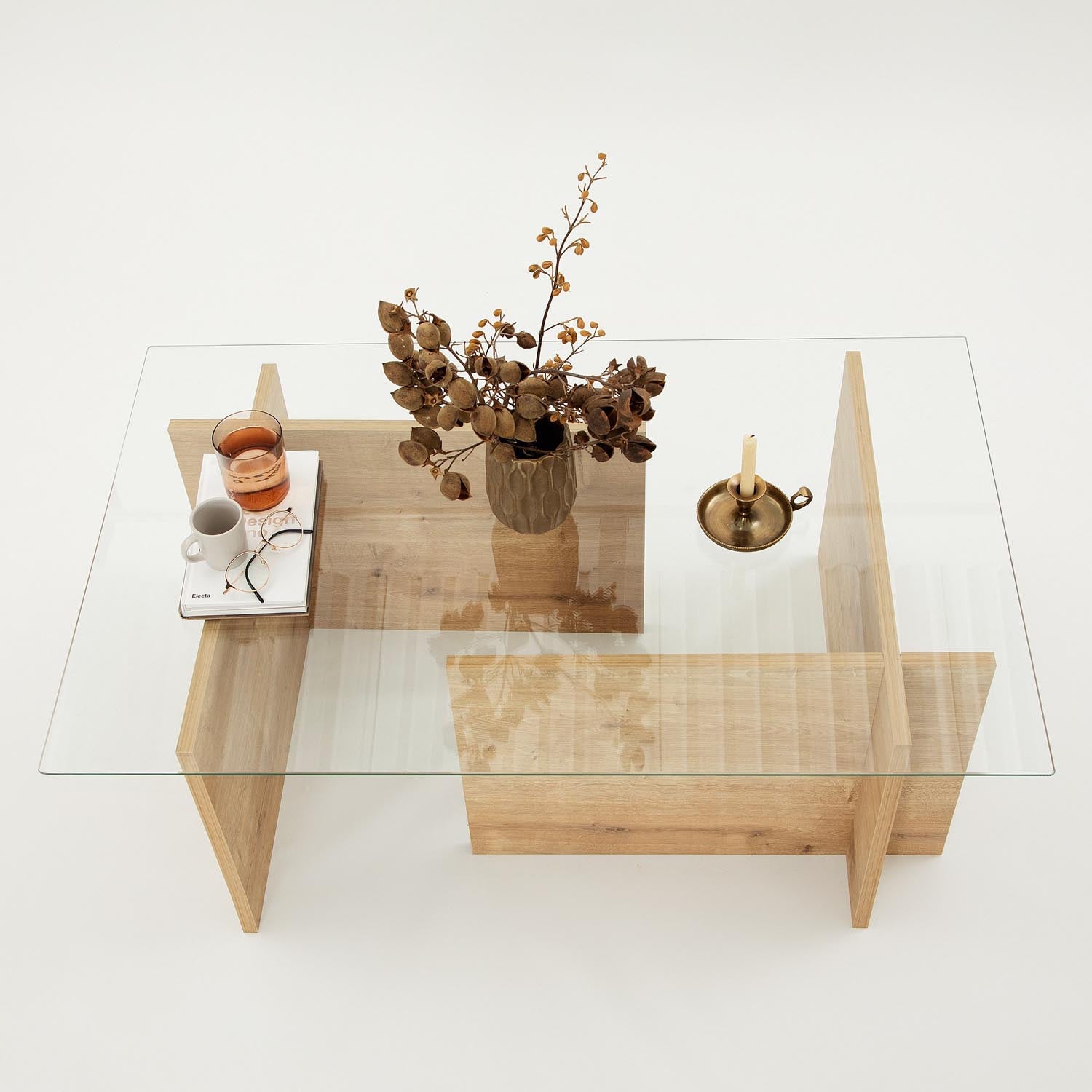 Escape - Sapphire Oak in Saphir- Eiche präsentiert im Onlineshop von KAQTU Design AG. Beistelltisch ist von Hanah Home