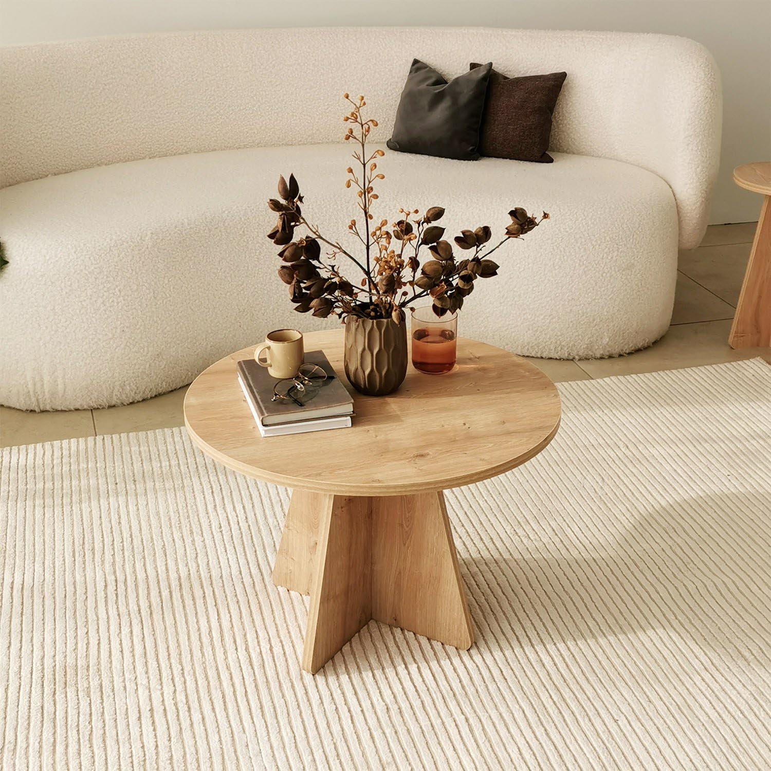 Mushroom - Sapphire Oak in Saphir- Eiche präsentiert im Onlineshop von KAQTU Design AG. Beistelltisch ist von Hanah Home