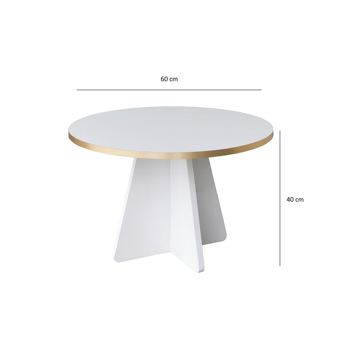 Mushroom Sofatisch - Gold
 Weiss in Gold / Weiss präsentiert im Onlineshop von KAQTU Design AG. Couchtisch ist von Hanah Home