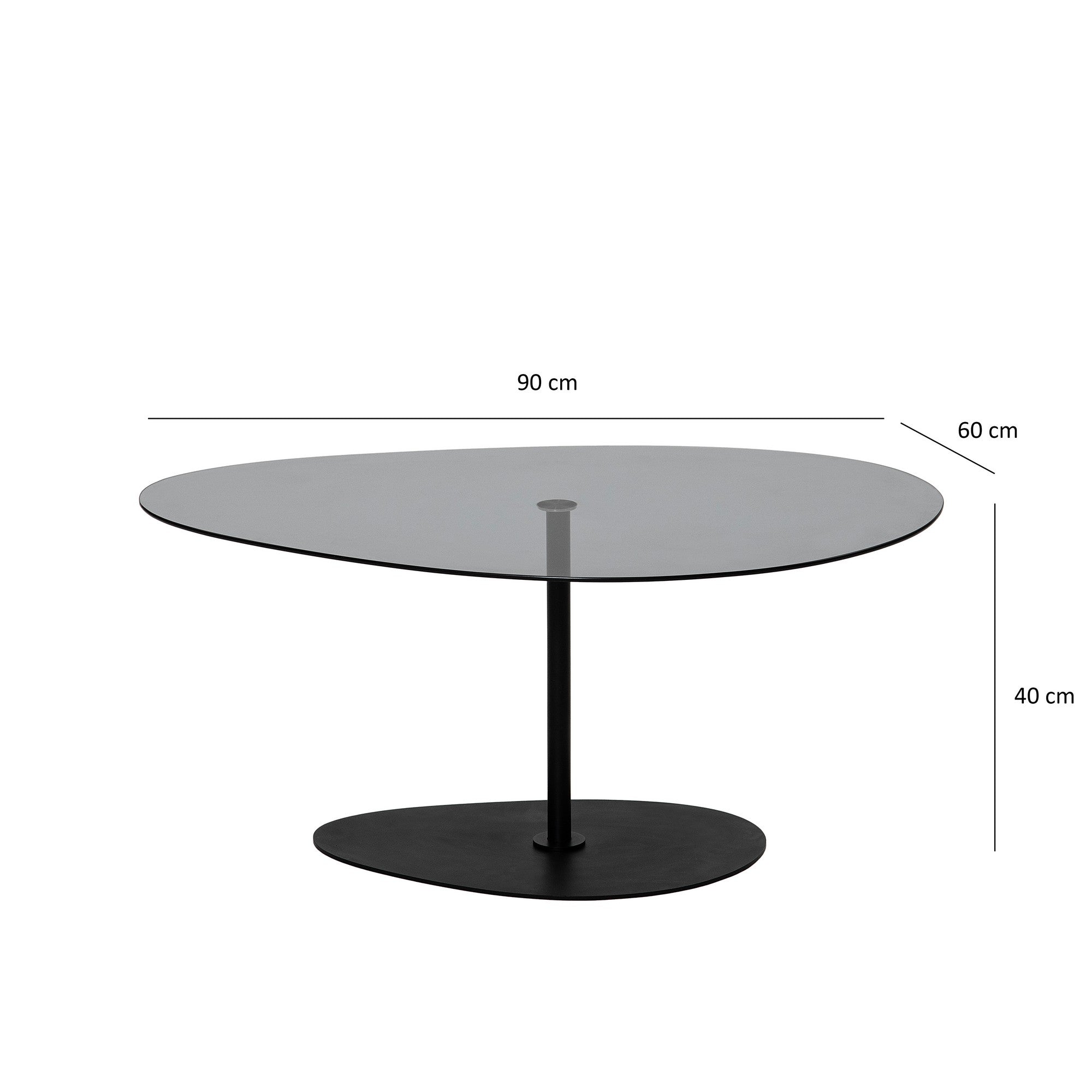Porto - Dark Grey, Black in Dunkelgrau Schwarz präsentiert im Onlineshop von KAQTU Design AG. Beistelltisch ist von Hanah Home