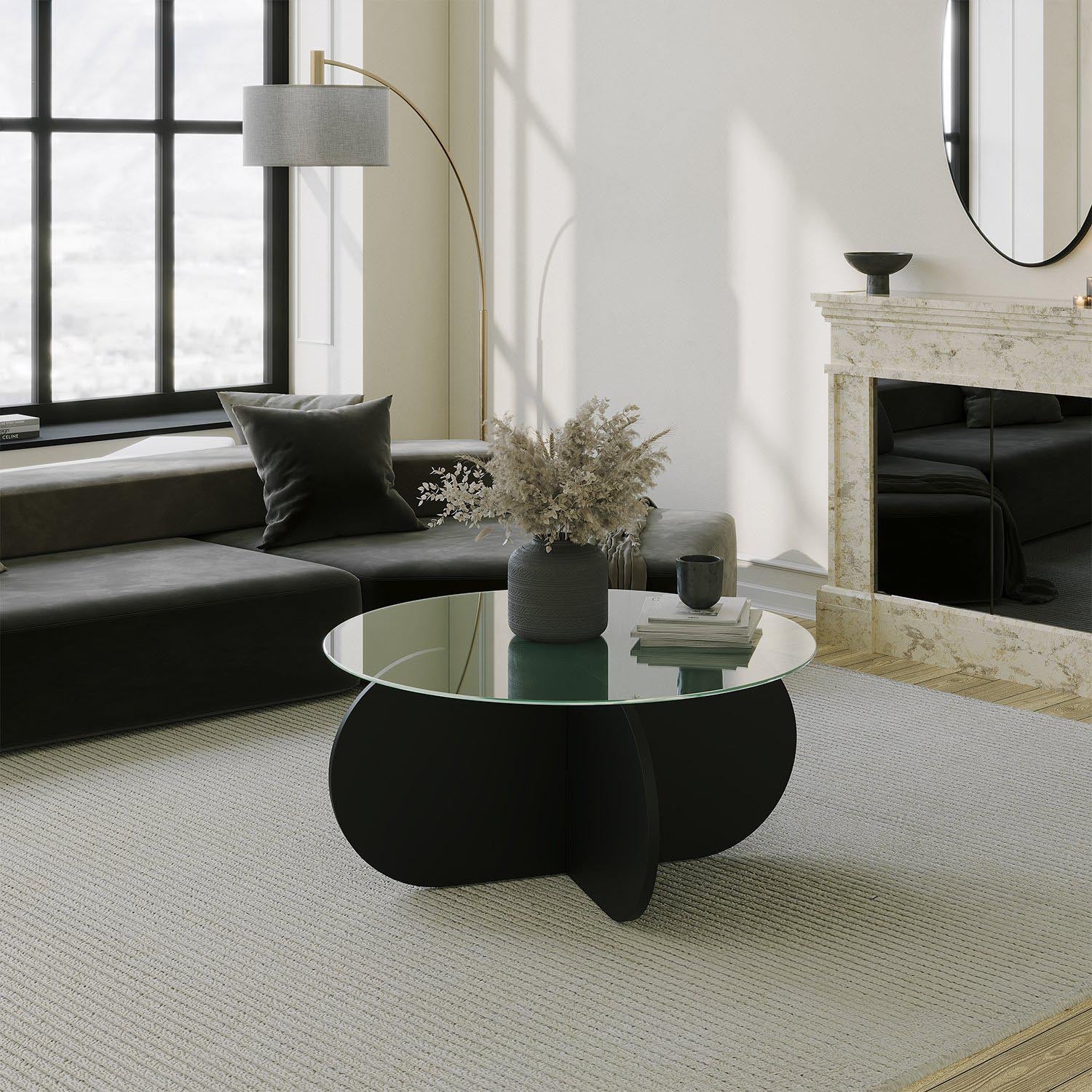 Bubble - Black in Schwarz präsentiert im Onlineshop von KAQTU Design AG. Beistelltisch ist von Hanah Home