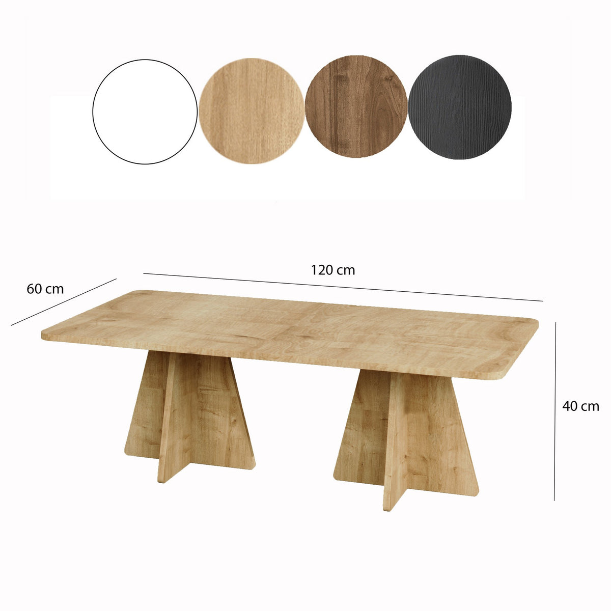 Mushroom 2 Sofatisch - Saphir- Eiche in Saphir- Eiche präsentiert im Onlineshop von KAQTU Design AG. Couchtisch ist von Hanah Home