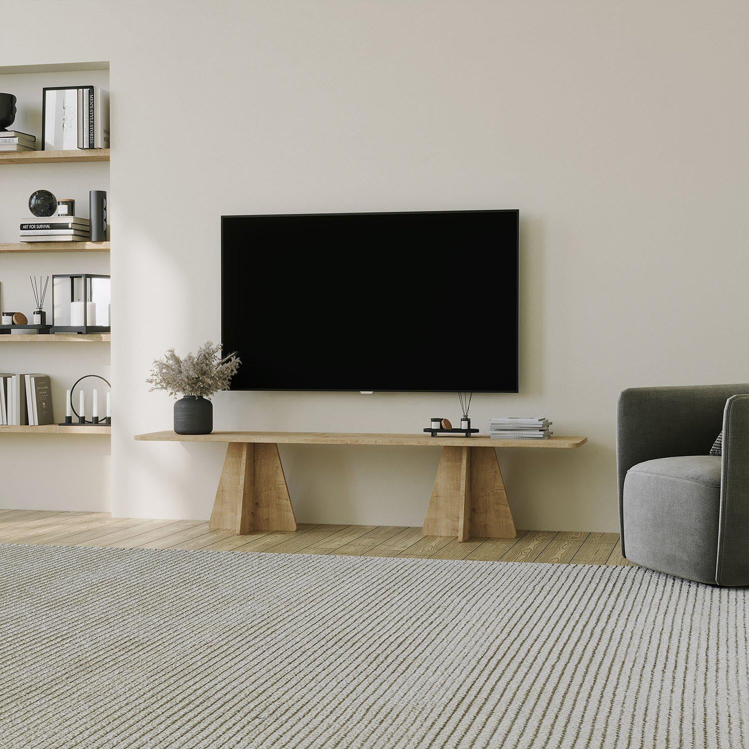 Mushroom - Sapphire Oak in Saphir- Eiche präsentiert im Onlineshop von KAQTU Design AG. Sideboard ist von Hanah Home