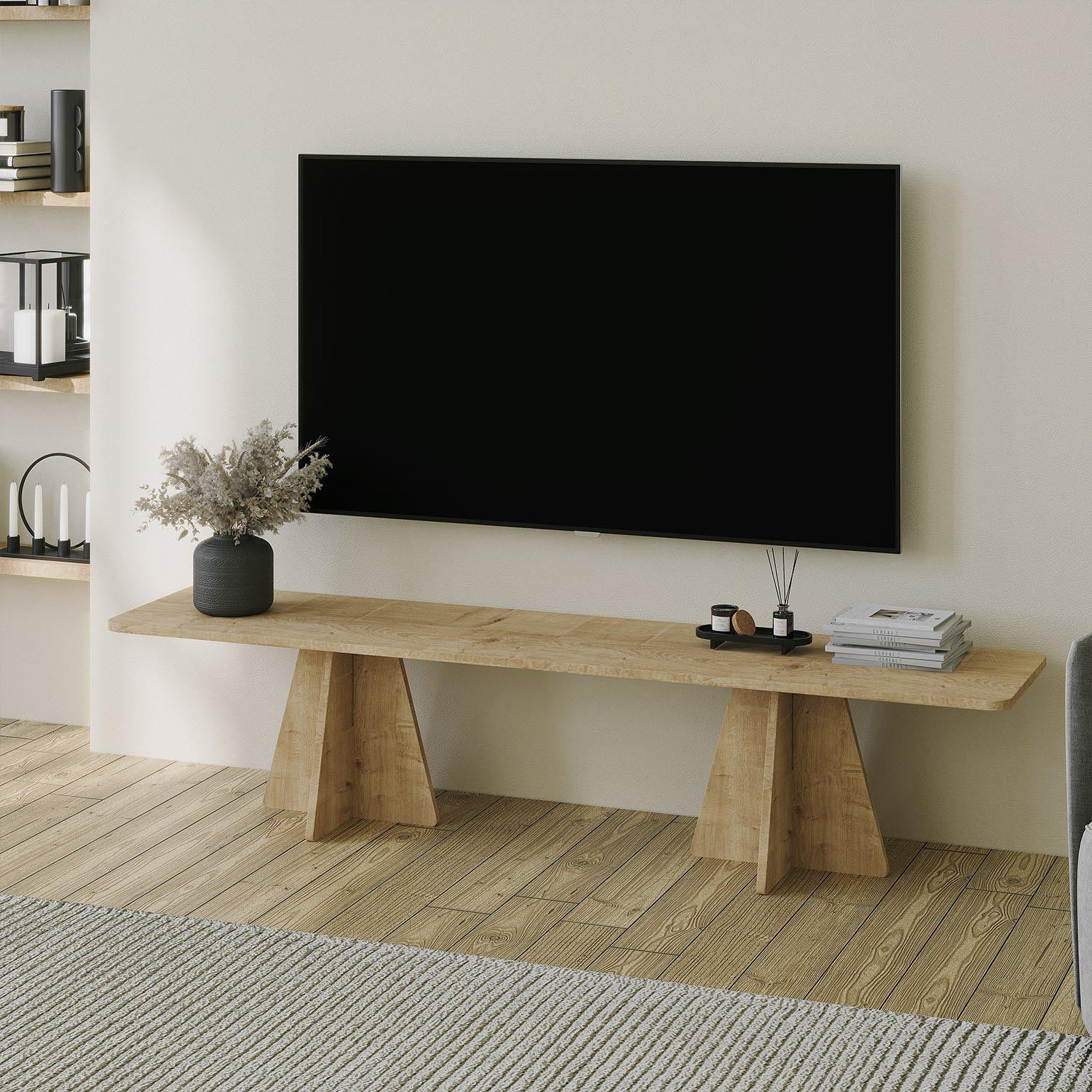 Mushroom - Sapphire Oak in Saphir- Eiche präsentiert im Onlineshop von KAQTU Design AG. Sideboard ist von Hanah Home