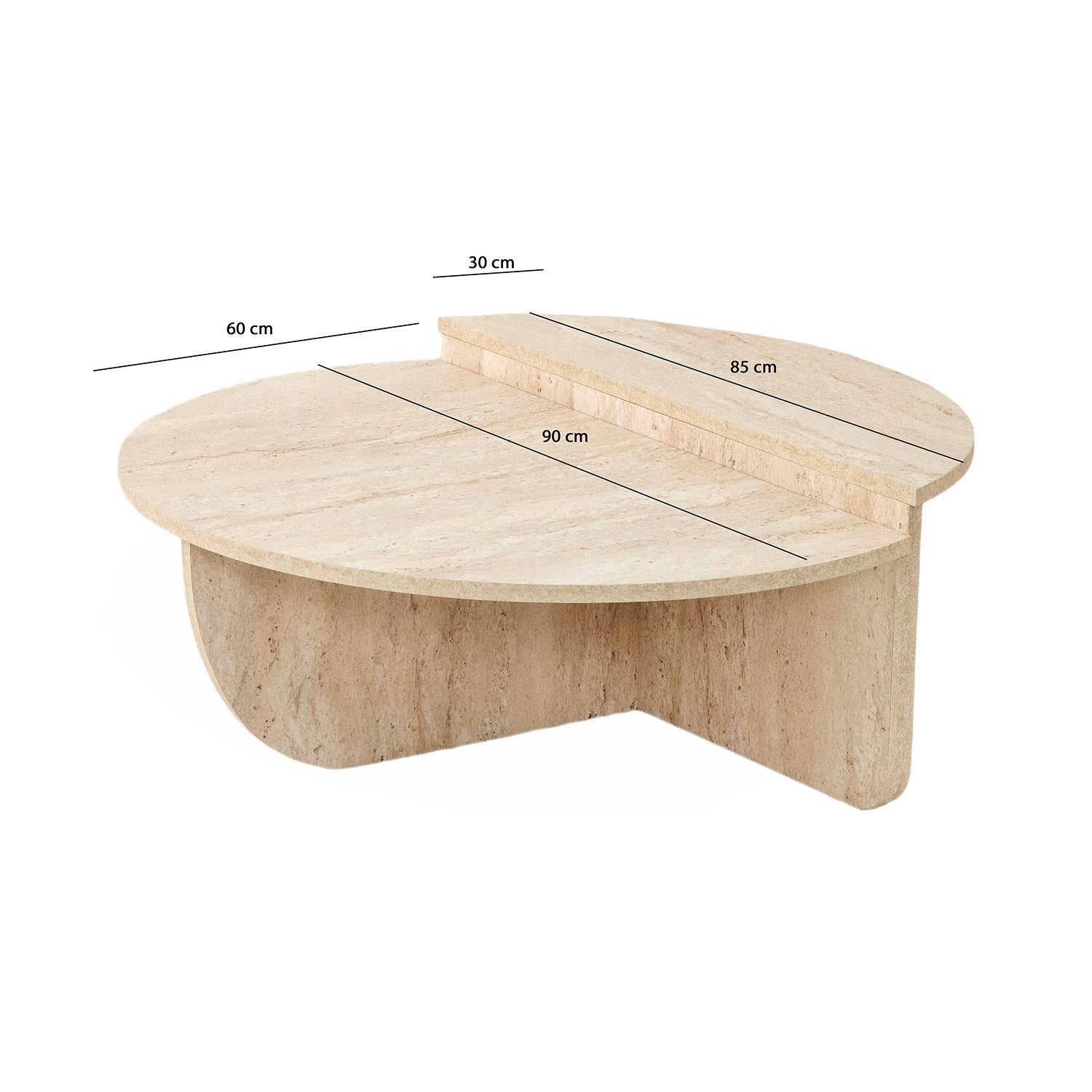 Podium in Travertin präsentiert im Onlineshop von KAQTU Design AG. Beistelltisch ist von Hanah Home