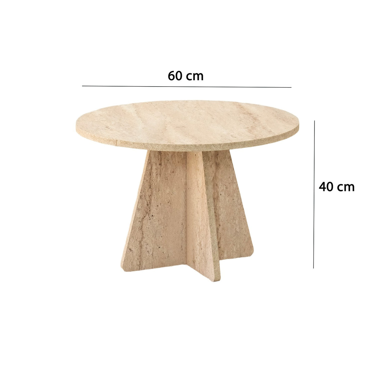 Mushroom Sofatisch - Travertin in Travertin präsentiert im Onlineshop von KAQTU Design AG. Couchtisch ist von Hanah Home