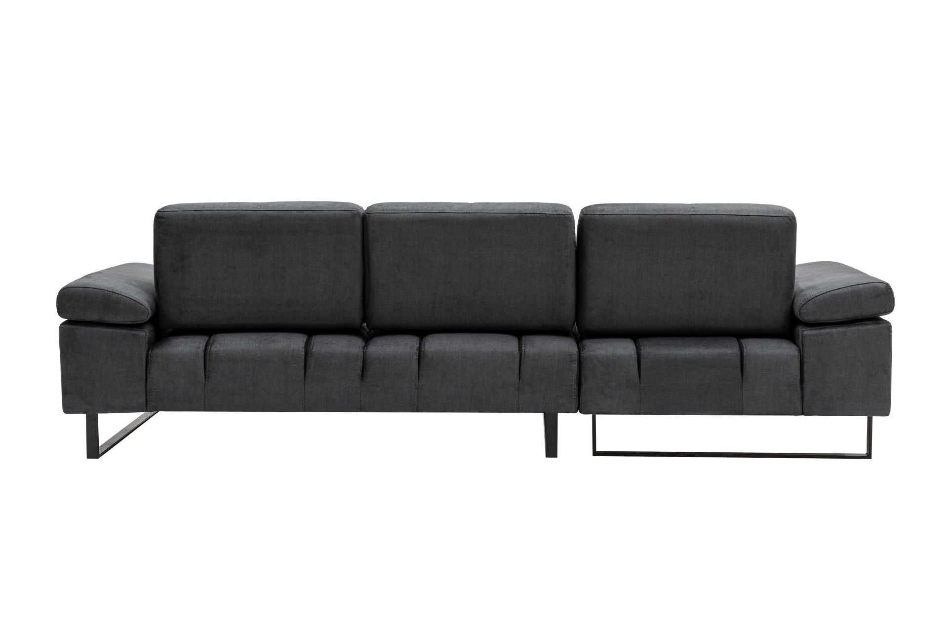 Mustang Small Left - Anthracite in Anthrazit präsentiert im Onlineshop von KAQTU Design AG. Ecksofa ist von Atelier Del Sofa