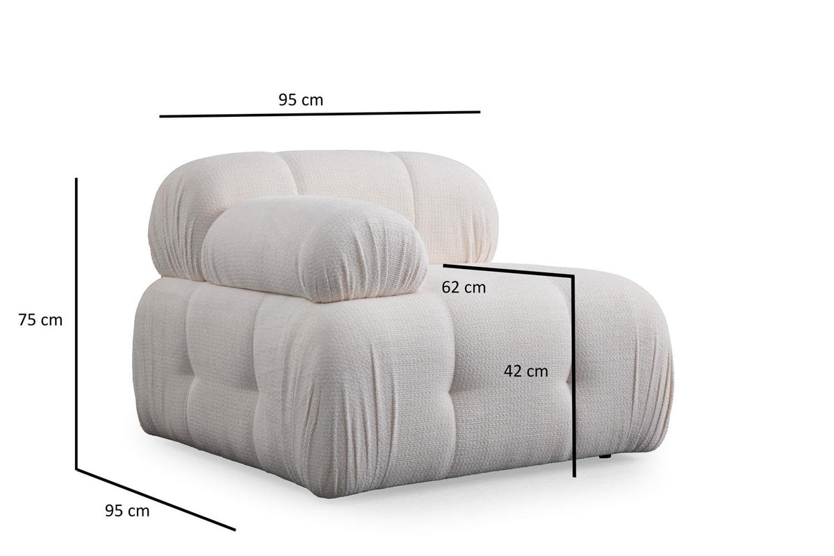 Petite 3 Ecksofa - Weiss in Weiss präsentiert im Onlineshop von KAQTU Design AG. L-Sofa rechts ist von Atelier Del Sofa