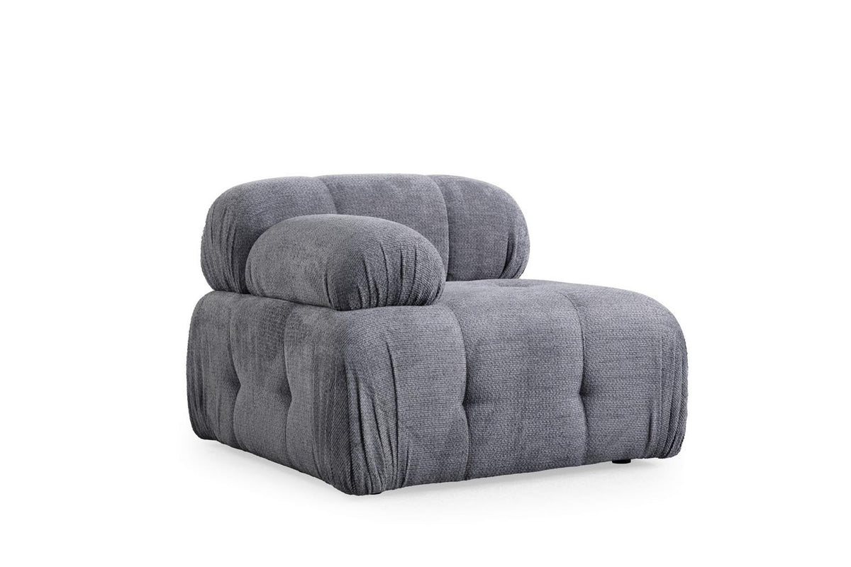 Petite 3 Ecksofa - Grau in Grau präsentiert im Onlineshop von KAQTU Design AG. L-Sofa rechts ist von Atelier Del Sofa