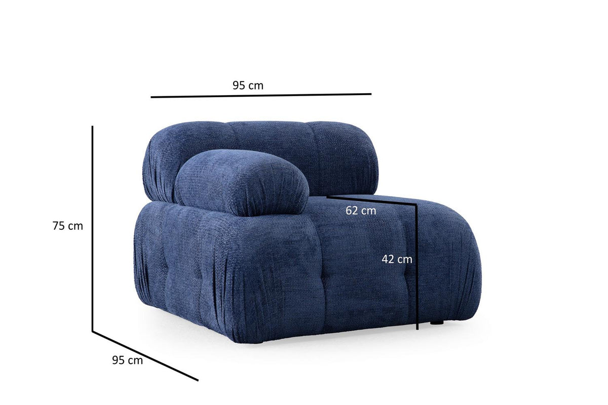 Petite 3 Ecksofa - Nachtblau in Nachtblau präsentiert im Onlineshop von KAQTU Design AG. L-Sofa rechts ist von Atelier Del Sofa