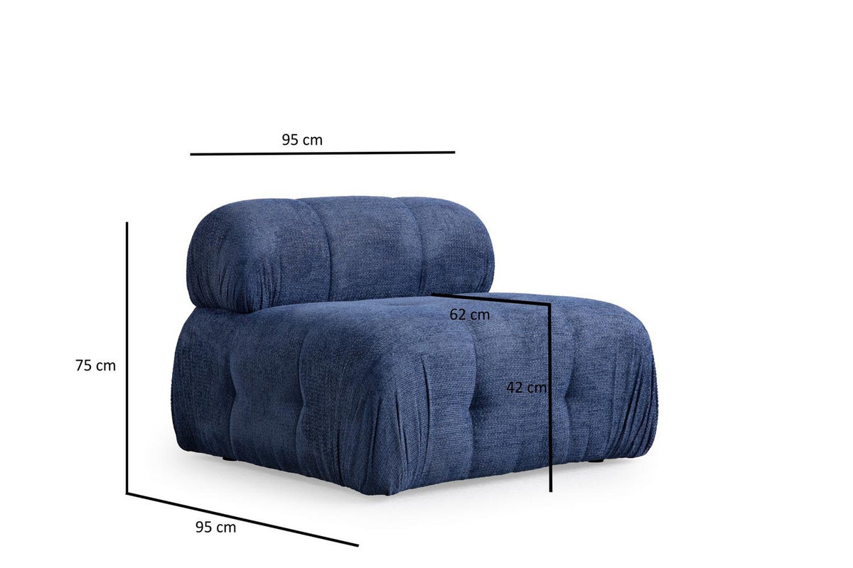 Petite 3 Ecksofa - Nachtblau in Nachtblau präsentiert im Onlineshop von KAQTU Design AG. L-Sofa rechts ist von Atelier Del Sofa