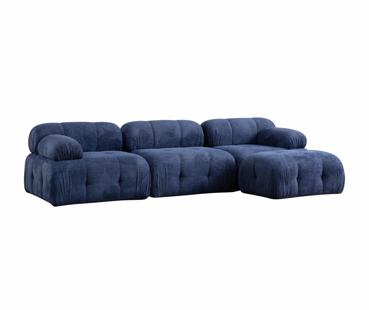 Petite 3 Ecksofa - Nachtblau in Nachtblau präsentiert im Onlineshop von KAQTU Design AG. L-Sofa rechts ist von Atelier Del Sofa