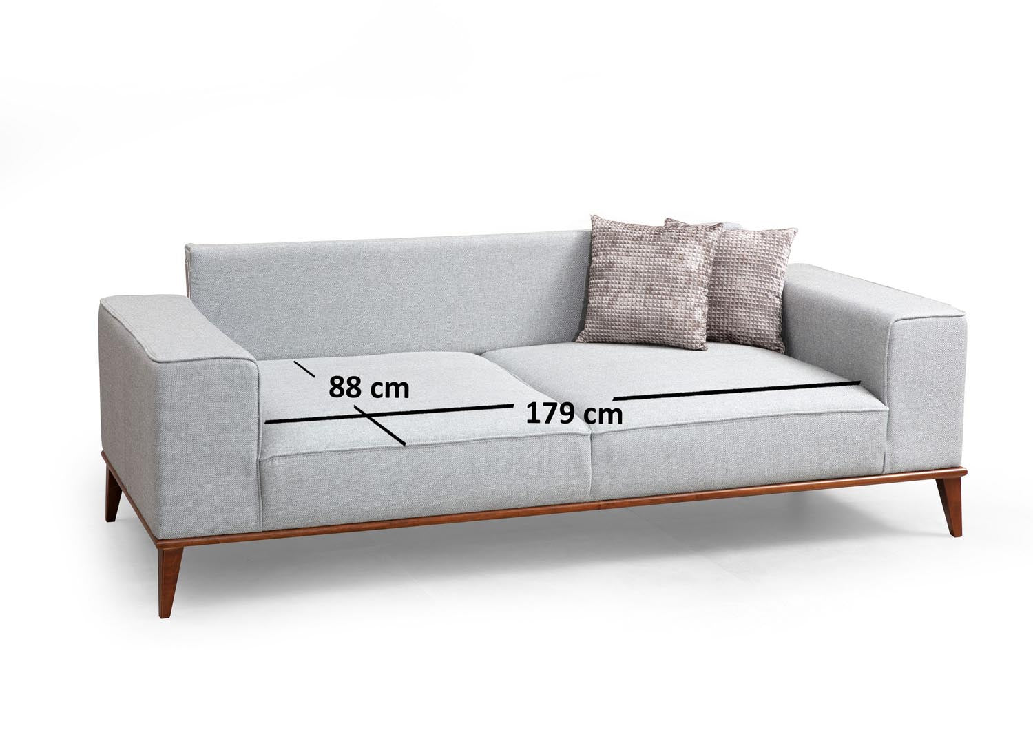 Montana 3 Seater in Grau präsentiert im Onlineshop von KAQTU Design AG. Bettsofa ist von Atelier Del Sofa