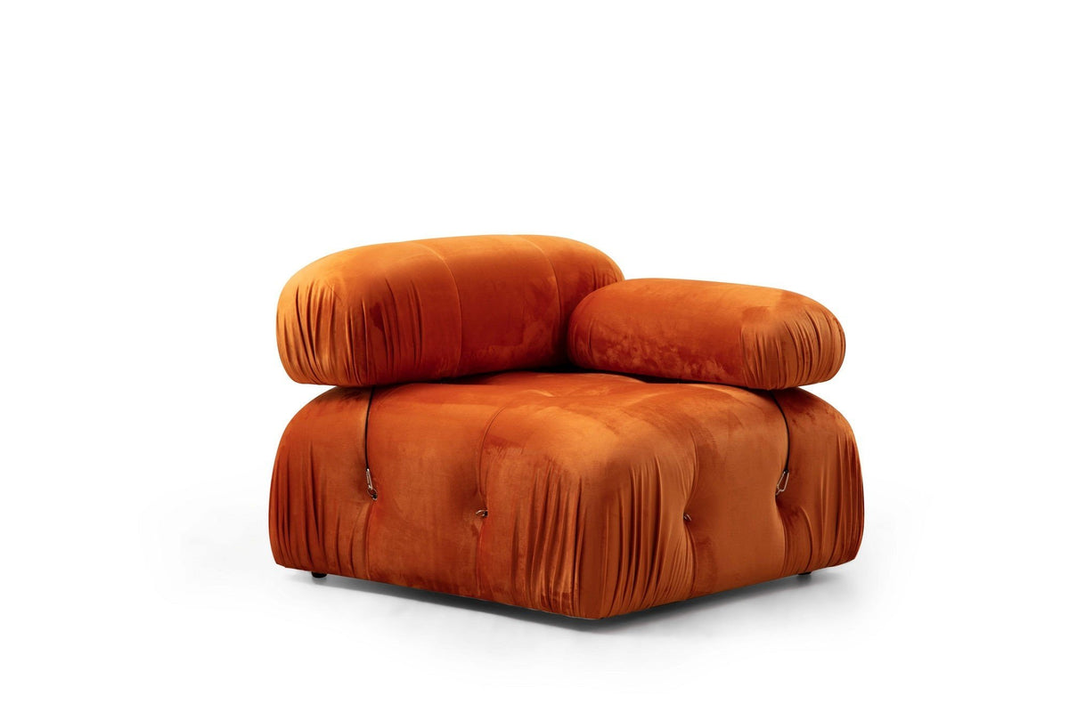 Bubble 1R Modulares Sofa - Orange in Orange präsentiert im Onlineshop von KAQTU Design AG. Modulares Sofa ist von Atelier Del Sofa