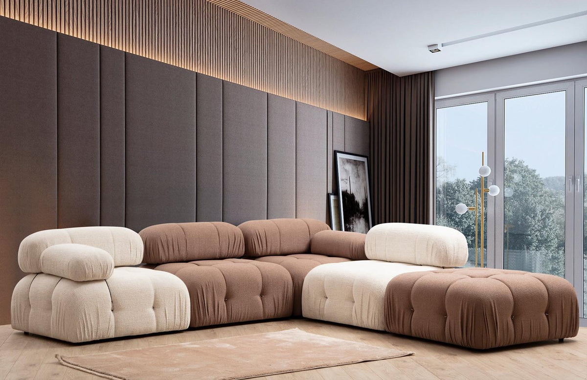 Bubble 1R Modulares Sofa - Sahne in Sahne präsentiert im Onlineshop von KAQTU Design AG. Modulares Sofa ist von Atelier Del Sofa