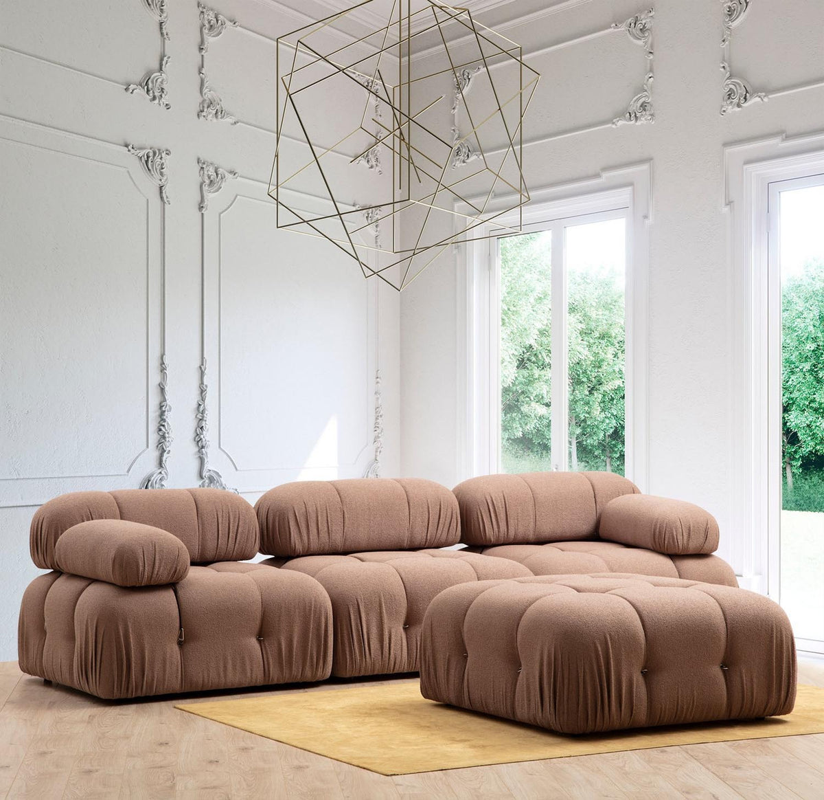 Bubble O1 Modulares Sofa - Braun in Braun präsentiert im Onlineshop von KAQTU Design AG. Modulares Sofa ist von Atelier Del Sofa