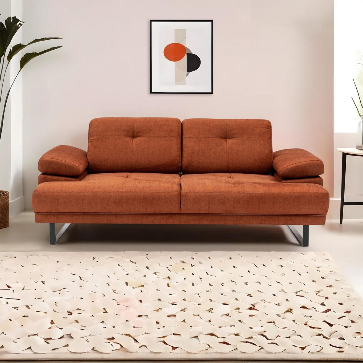 Mustang Bettsofa - Orange in Orange präsentiert im Onlineshop von KAQTU Design AG. Bettsofa ist von Atelier Del Sofa