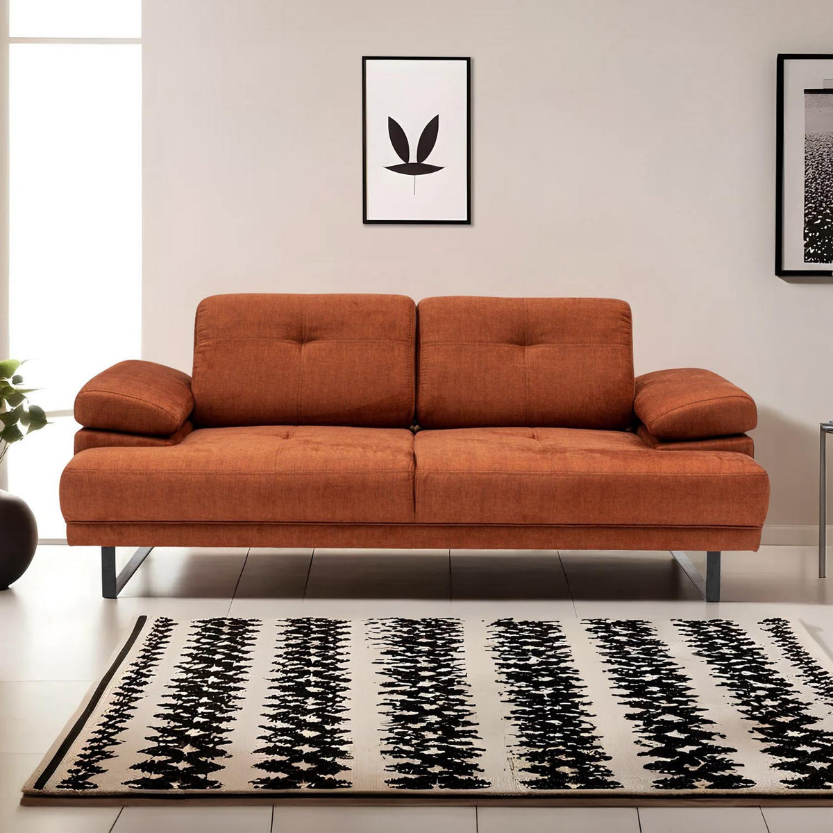 Mustang Bettsofa - Orange in Orange präsentiert im Onlineshop von KAQTU Design AG. Bettsofa ist von Atelier Del Sofa