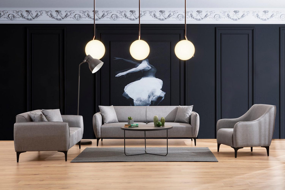 Belissimo - Grey in Grau präsentiert im Onlineshop von KAQTU Design AG. 3er Sofa ist von Atelier Del Sofa