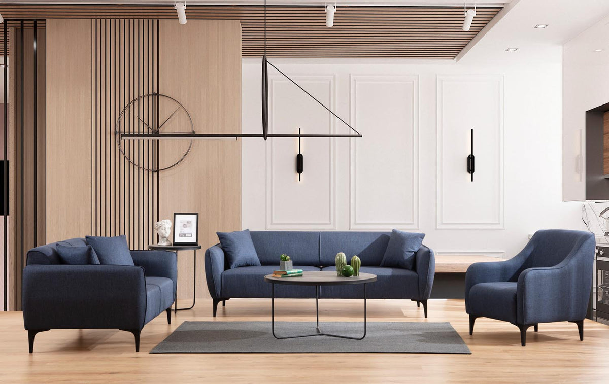Belissimo - Blue in Blau präsentiert im Onlineshop von KAQTU Design AG. Sessel ist von Atelier Del Sofa