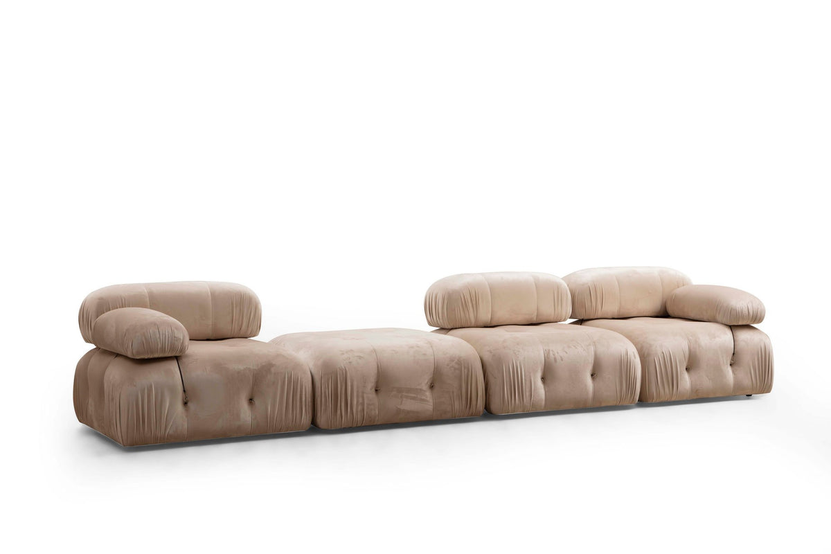 Bubble Corner ( L1 Ecksofa - Sahne in Sahne präsentiert im Onlineshop von KAQTU Design AG. L-Sofa rechts ist von Atelier Del Sofa