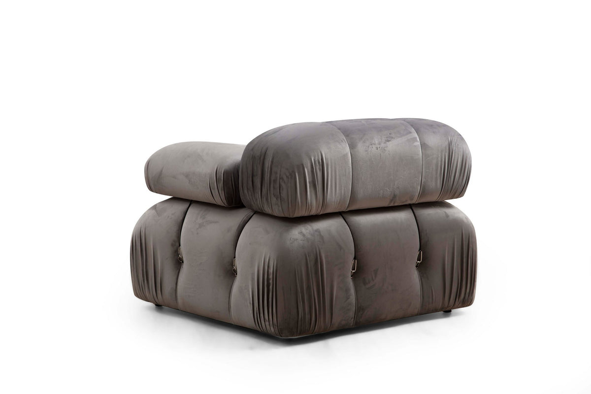 Bubble Corner ( L1 Ecksofa - Grau in Grau präsentiert im Onlineshop von KAQTU Design AG. L-Sofa rechts ist von Atelier Del Sofa
