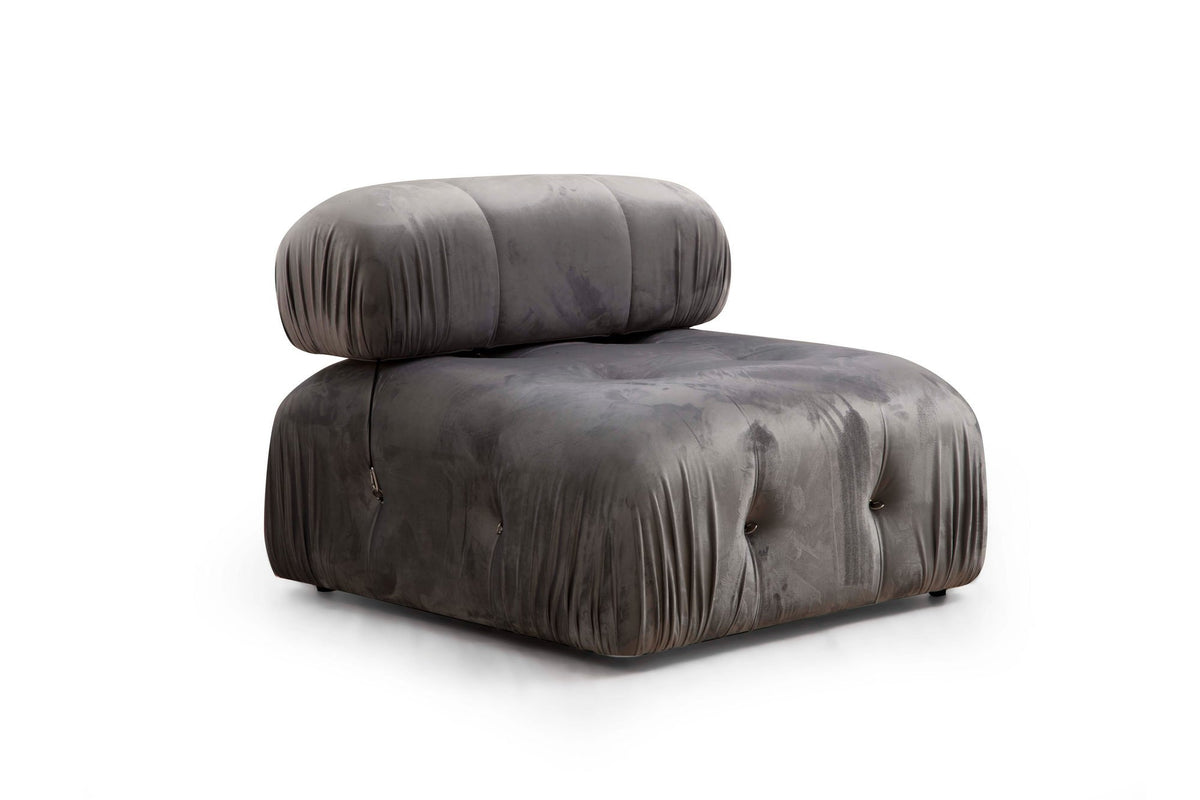 Bubble Corner ( L1 Ecksofa - Grau in Grau präsentiert im Onlineshop von KAQTU Design AG. L-Sofa rechts ist von Atelier Del Sofa