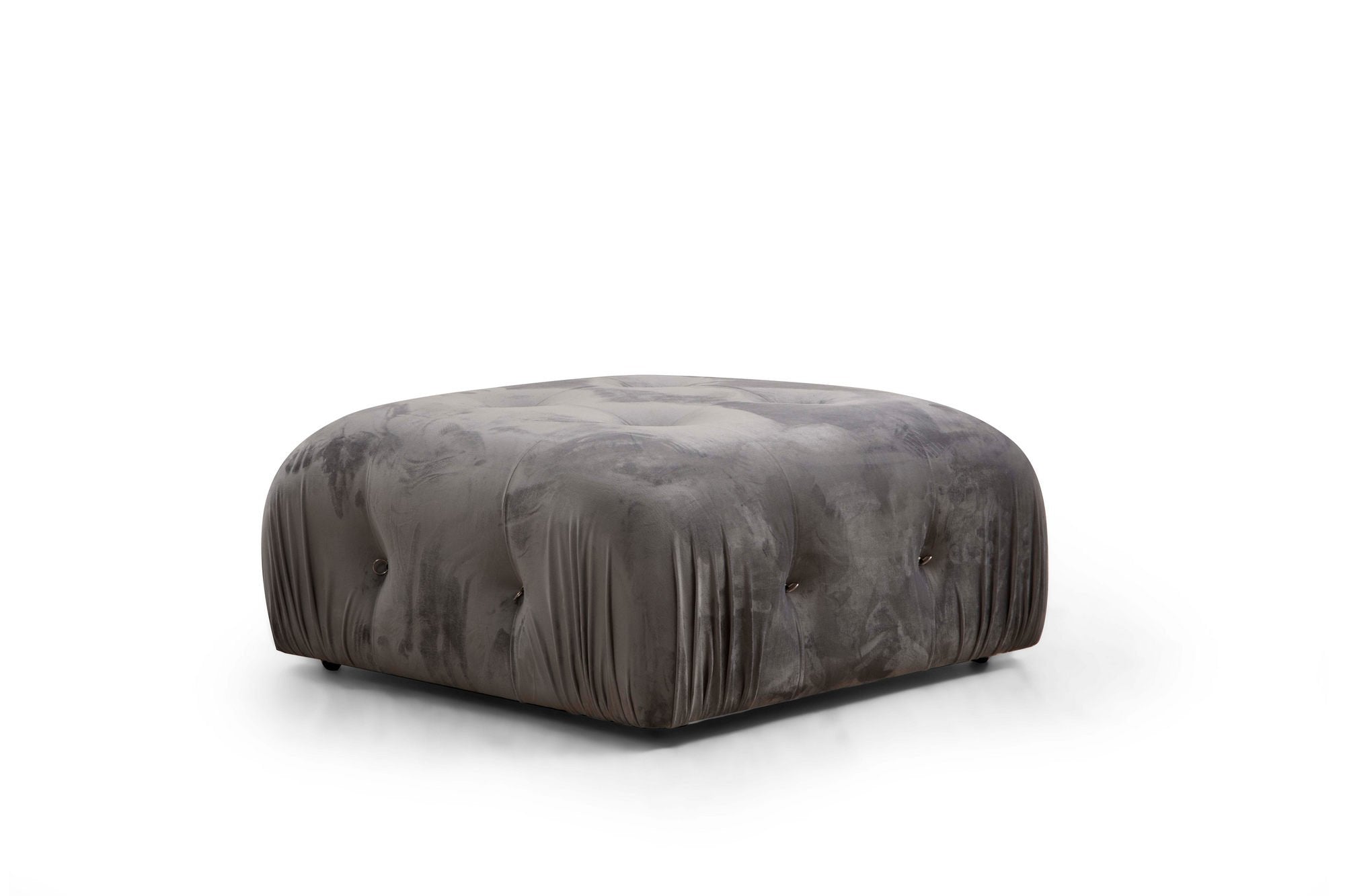 Bubble Corner ( L1-O1-1R -Puf) - Grey in Grau präsentiert im Onlineshop von KAQTU Design AG. Ecksofa ist von Atelier Del Sofa