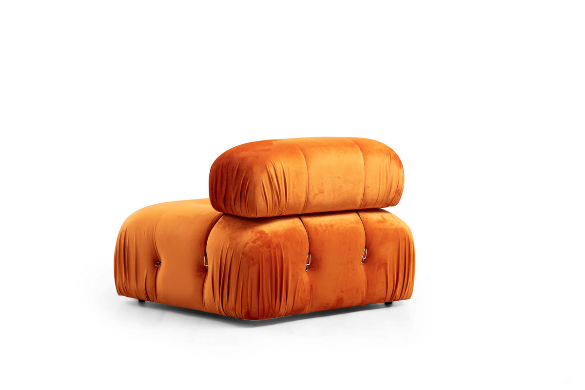 Bubble Corner ( L1 Ecksofa - Orange in Orange präsentiert im Onlineshop von KAQTU Design AG. L-Sofa rechts ist von Atelier Del Sofa