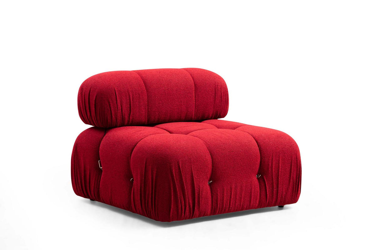 Bubble Corner ( L1 Ecksofa - Rot in Rot präsentiert im Onlineshop von KAQTU Design AG. L-Sofa rechts ist von Atelier Del Sofa