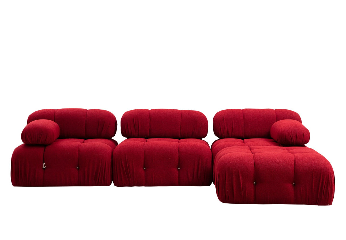 Bubble Corner ( L1 Ecksofa - Rot in Rot präsentiert im Onlineshop von KAQTU Design AG. L-Sofa rechts ist von Atelier Del Sofa