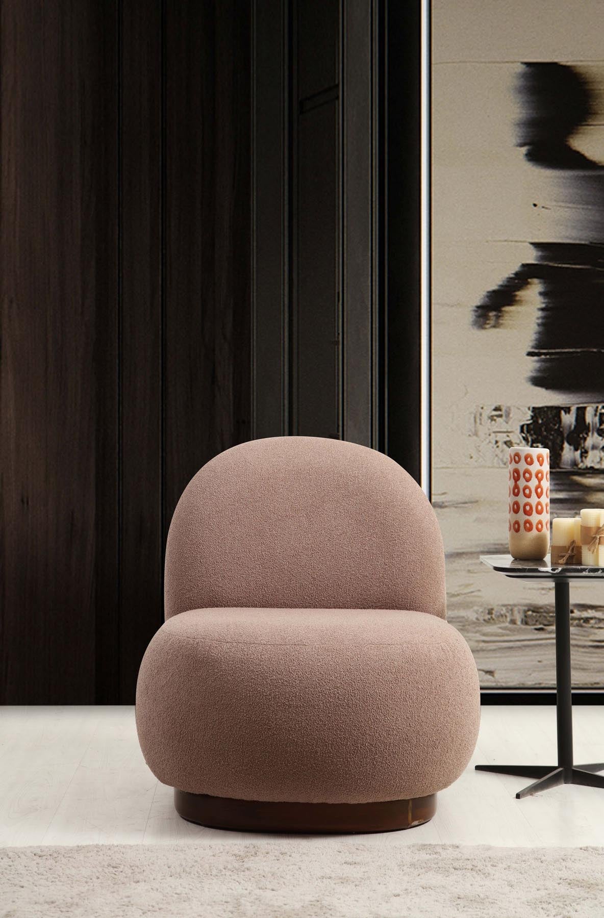 Tina Sessel - Cappuccino in Cappuccino präsentiert im Onlineshop von KAQTU Design AG. Sessel ist von Atelier Del Sofa