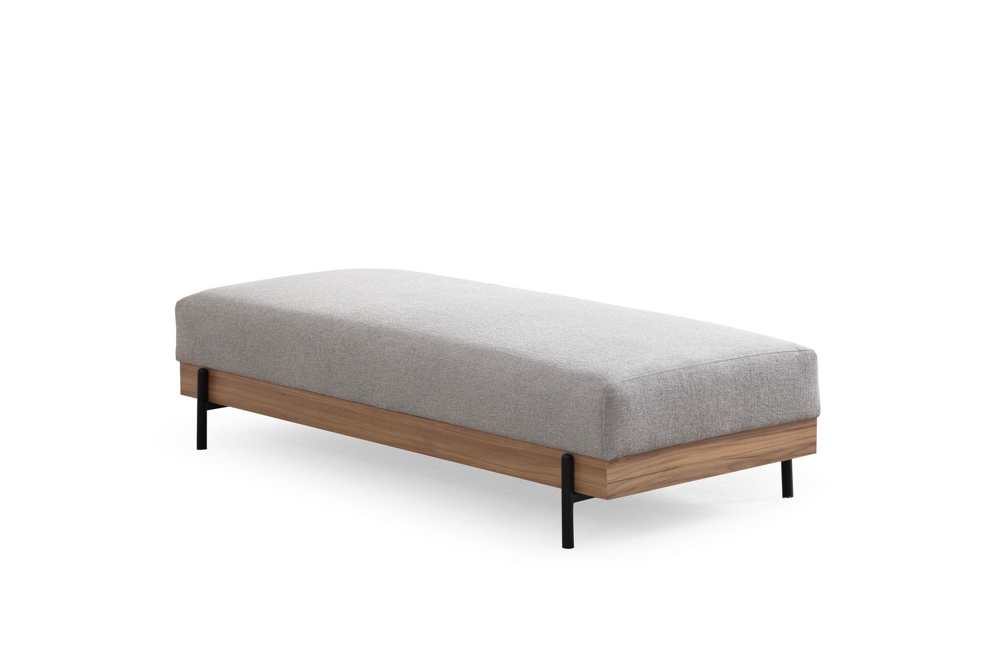 Eti Oak Pouffe - Grey in Grau präsentiert im Onlineshop von KAQTU Design AG. Pouf ist von Atelier Del Sofa