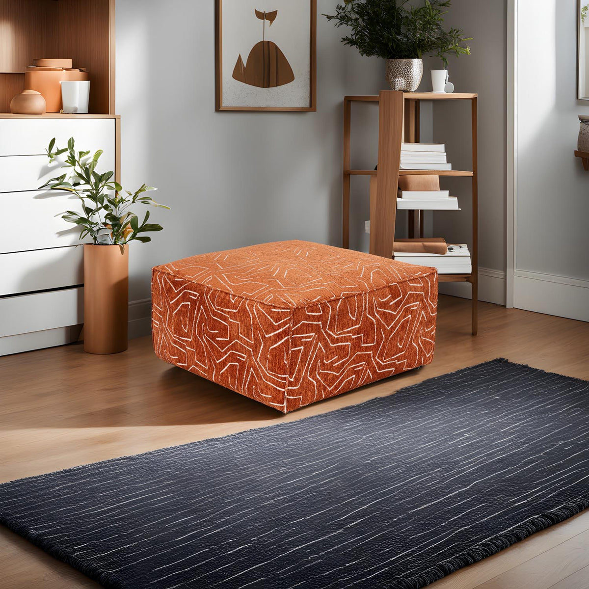 Lora Pouffe Pouf - Orange in Orange präsentiert im Onlineshop von KAQTU Design AG. Pouf ist von Atelier Del Sofa