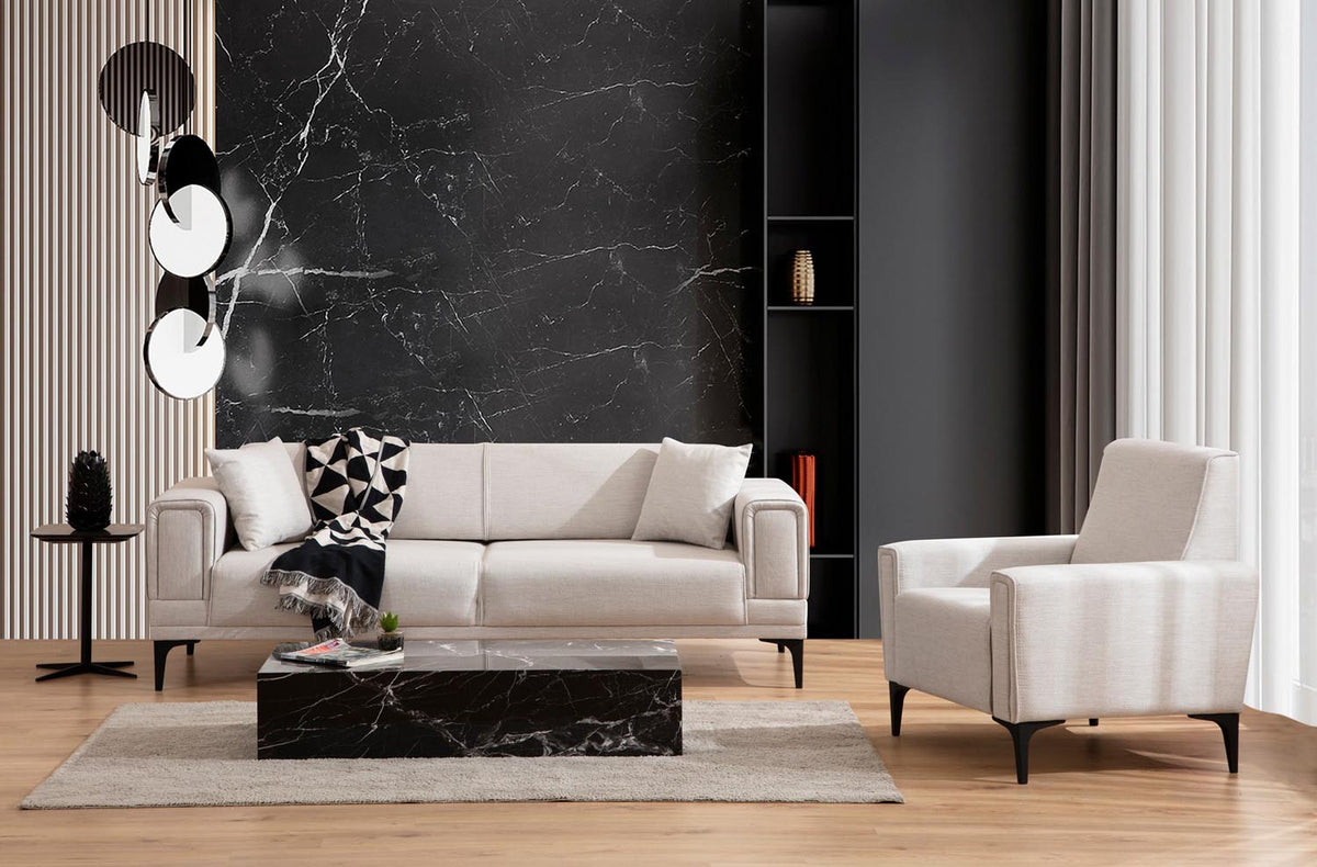 Horizon Modulares Sofa - Ecru in Ecru präsentiert im Onlineshop von KAQTU Design AG. Modulares Sofa ist von Atelier Del Sofa