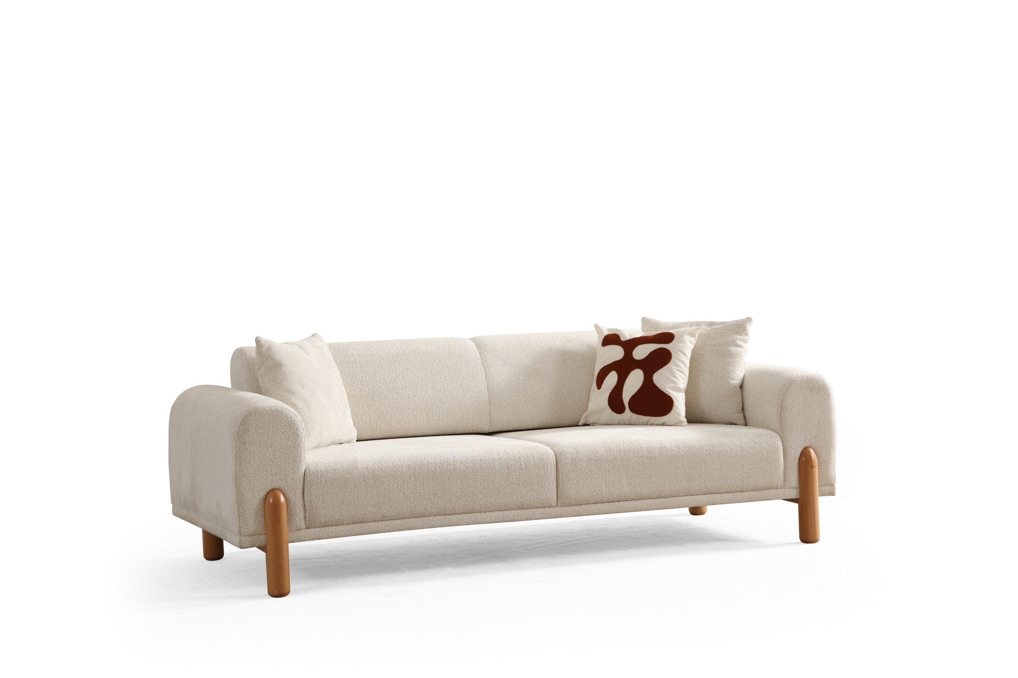 Lyke 3 Seater - Cream in Sahne präsentiert im Onlineshop von KAQTU Design AG. Bettsofa ist von Atelier Del Sofa