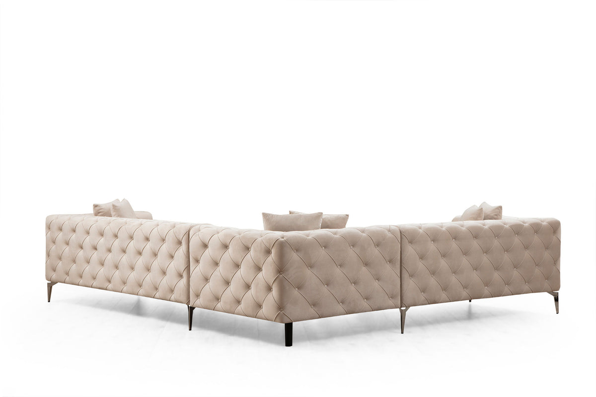 Como Left Ecksofa - Ecru in Ecru präsentiert im Onlineshop von KAQTU Design AG. Ecksofa ist von Atelier Del Sofa